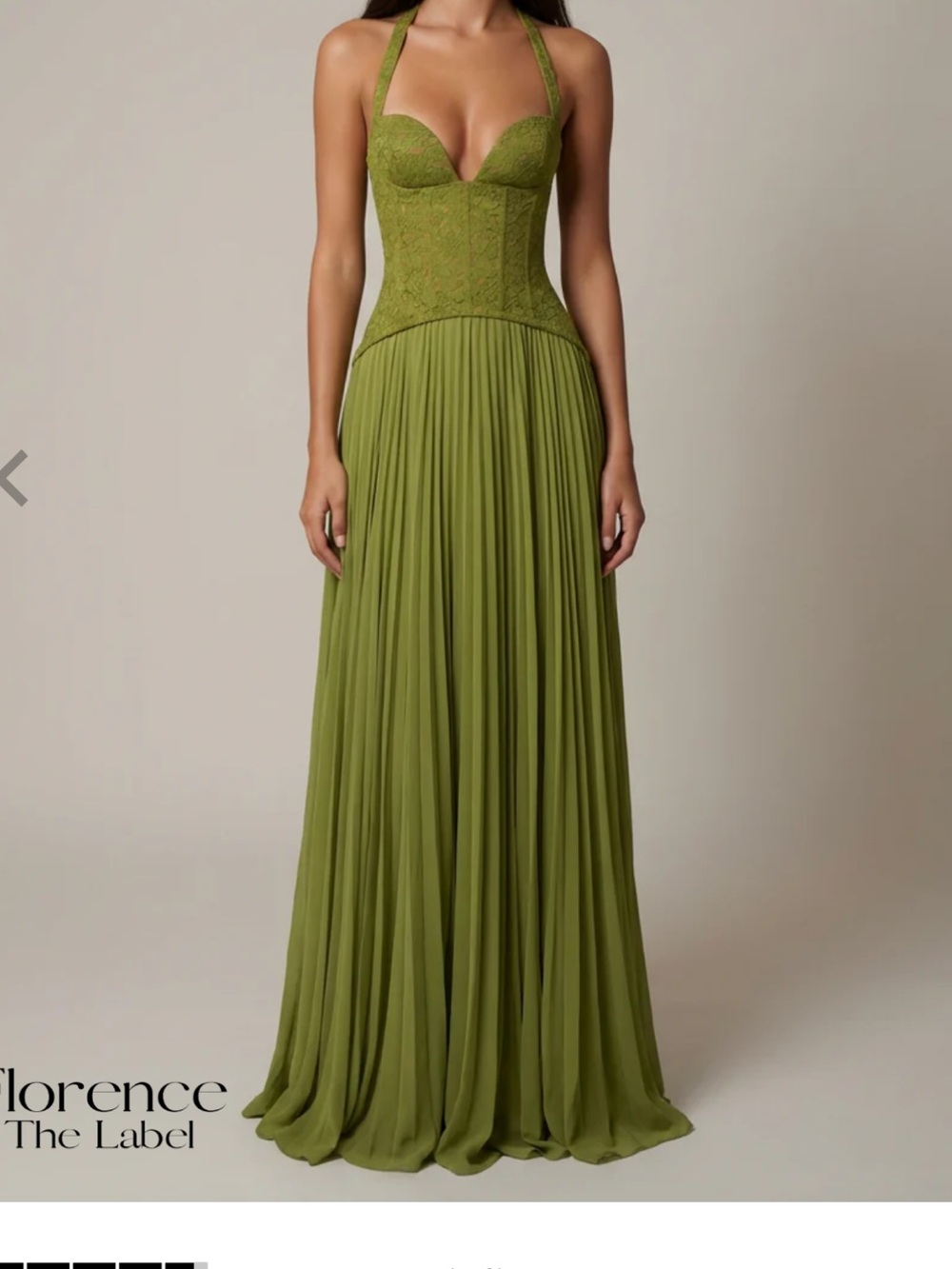 Olive Halter Lace Corset Maxi Dress by Florence The Label